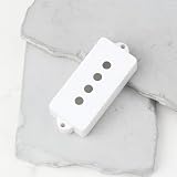 VGOL Białe osłony na przetworniki na szyję z mostkiem, 67,8 x 27,8 x 15 mm, kompatybilne z Fender Precision Bass