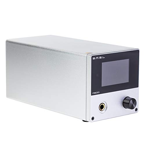 S.M.S.L M500 DAC Kopfhörerverstärker Unterstützt Decodierung MQA ES9038PRO D/A USB-Chip Verwendet XMOS XU-216 mit Fernbedienung (Silber)