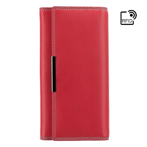 VISCONTI RIO 11 Ladies Large Soft Leather Wallet Purse Clutch (Red/Rhumba)2