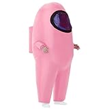 Inflatable Costume for Adult,Halloween Costumes Funny Blow Up Space Suit Costumes,Cosplay Party Game Fans(Pink)