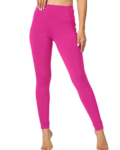 Kcutteyg Yoga Pants For Women With Pockets High Waisted Leggings Workout Sports Running Athletic Pants (Hot Pink, Large) #TOP1