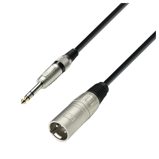 Adam Hall Cables 3 STARS BMV 0300 - Cable de Micro de XLR macho a Jack 6,3 mm estéreo 3 m