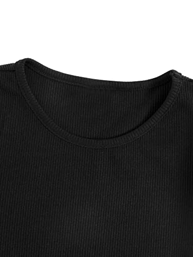 Milumia Girl's 2 Piece Casual Cut Out Crisscross Crop Tee Long Sleeve T Shirts Tops4