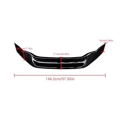 NINTE Rear Spoiler for 2021-2025 Hyundai Elantra Gloss Black ABS R Style Highkick Duckbill Trunk Spoiler Duckbill