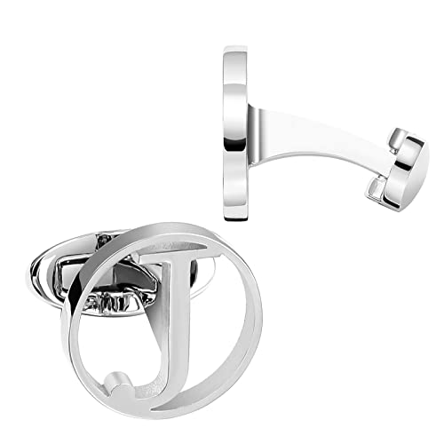 Gwd Cufflinks For Men Classic Tuxedo Shirt Wedding Cuff Links Personalized Initials A-Z Gift (J) #TOP2
