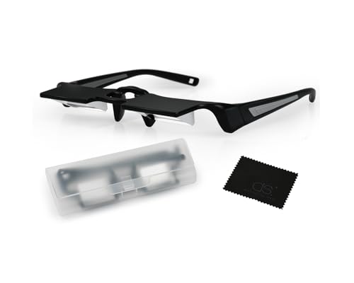 DS. DISTINCTIVE STYLE Lazy Glasses Prism 90 Degree Crochet Glasses Mirror Reading Glasses for Laying Down/Knitting (Lightweight Version for People without Glasses)