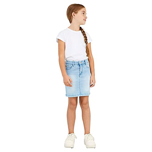 NAME IT Mädchen Jeans-Rock A-Form - Stylischer Minirock Aus Baumwolle