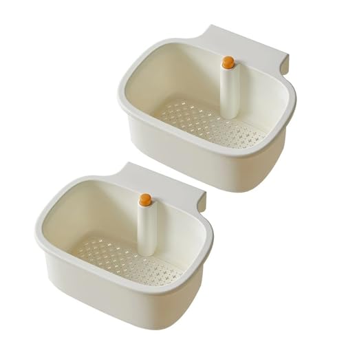 BUBEFSKD Cesta De Filtro Fregadero Cocina Ajustable con Gancho para Un Recogedor Restos Comida Eficiente Y Organizadores Almacenamiento Esponja para Fregadero Colgante