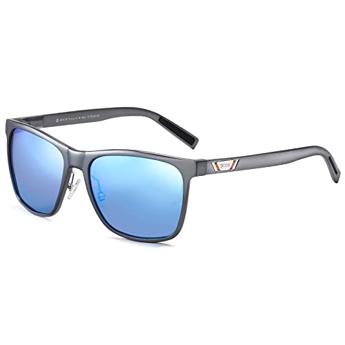 Image of DUCO Mens Sunglasses Polarized UV Protection Retro Rectangular Frame Sun Glasses for Driving Fishing 100% UV Blocking 3029H