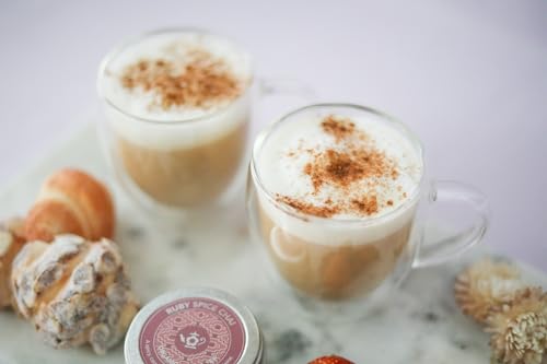 Teabloom COMINHKG095290 Oversized Insulated Borosilicate Glass Mugs (17 Oz / 500 Ml) – Set Includes 2 Mugs + 2 Blooming Teas thumb #3