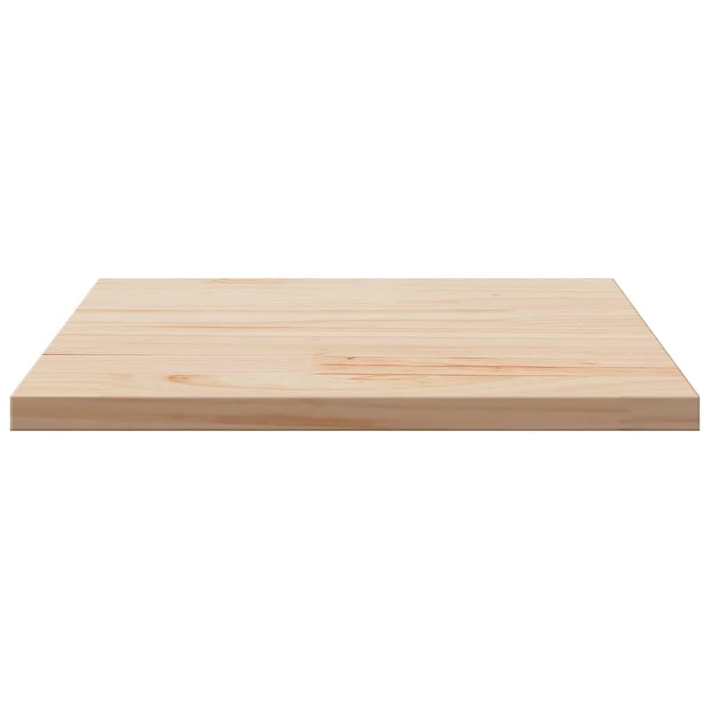 Blat stołu 50 x 50 x 2,5 cm, kwadratowy, lite drewno sosnowe, surowe drewno, wszechstronne zastosowanie, rustykalny design do stolika pomocniczego i stołu do jadalni, łatwe czyszczenie