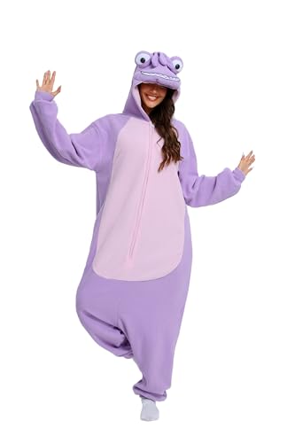 Wishliker Unisex Adult Onesie Pajamas Animal Onesies Women Men Christmas Halloween Cosplay Costume Sleepwear