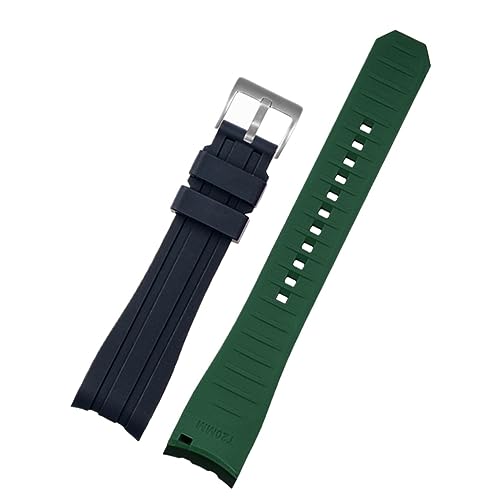 Bracelet silicone bicolore 22mm pour montre homme du bureau au sport