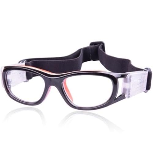 VOLOCOVER (TM Óculos de proteção unissex infantil para basquete, futebol, voleibol, squash, hóquei (preto)