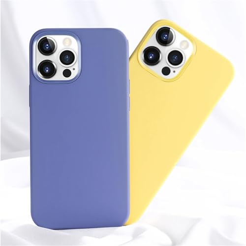 Coque en silicone liquide marron pour iPhone 13 pour votre sérénité