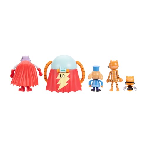 Dog Man 2.5 Inch Scale Supa Buddies and Baddies Multipack Action Figures, Part of Jakks Pacific\'s Wave 4, Includes 5 Characters
