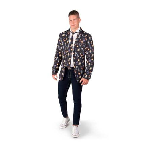My Other Me - Chaqueta unisex adulto Dragon Ball negra con chaqueta y corbata talla S. Perfecta para fans que buscan un toque épico en su estilo diario o en eventos temáticos