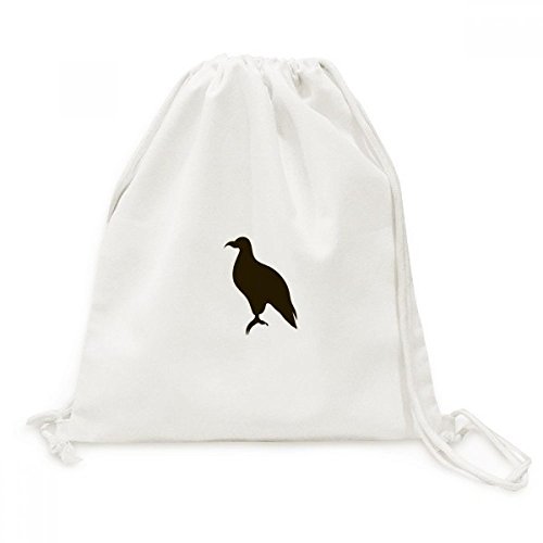 Black eagle représentation sac en toile artistique avec cordons robustes
