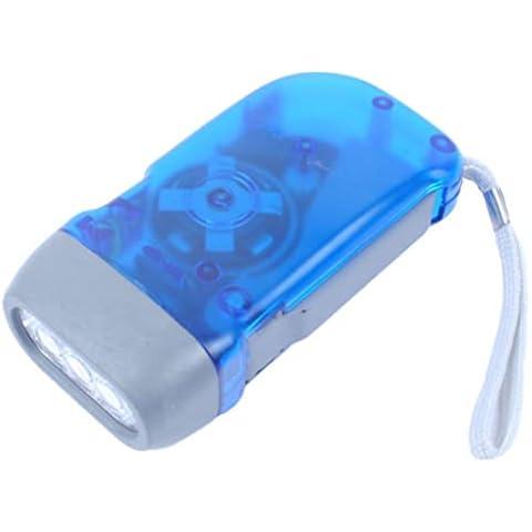 VENNSDIYU Outdoor Flashlight Hiking Fishing Night Emergency Torch Rechargeable Lantern Light Travel Handheld Pocket Lamp Lighting, Blue Cover