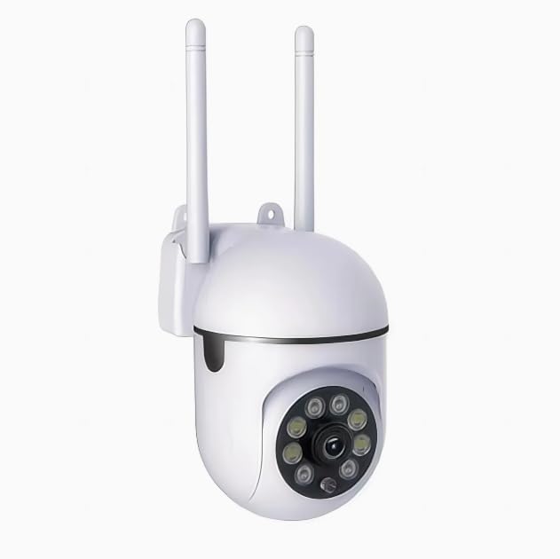 Cámara de vigilancia WiFi exterior, 1080P HD, visión nocturna infrarroja, detección de...