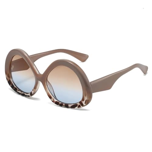 Lunettes de soleil vintage punk ovales triangulaires mixtes avec verres dégradés