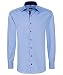 Produktbild eterna Langarm Hemd MODERN FIT Pinpoint unifarben, Mittelblau, W42 Langarm