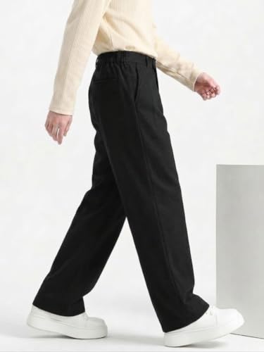 Image of Linen Pants for man | Relaxed Fit Korean Pants | Gurkha Trouser | Lower for Men | Elastic Waist Bottom wear | Straight Fit Casual Trousers | Formal Pant for Office & Wedding