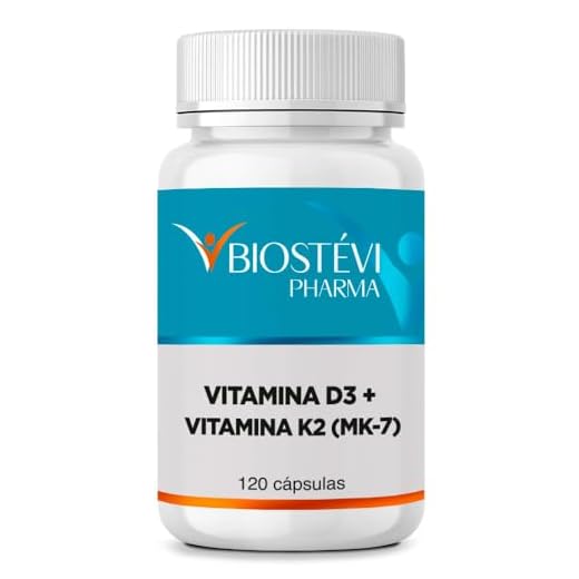 Vitamina D3 10.000ui + Vitamina K2 200mcg (MK-7) 120 cápsulas