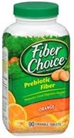 Fiberchoice Prebiotic Fiber Chewable Tablets Orange, Orange 90 Tablets (Pack of 2)