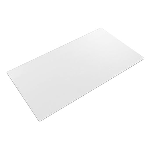 Desk Pad Clear, Fleeken Non-Slip PVC Soft Writing Mat - 34 x17 Inches Round Edges