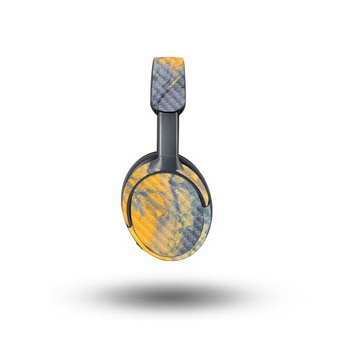 Image of MightySkins Carbon Fiber Skin Compatible with Bose QuietComfort Ultra - Yellow Spill | Protective, Durable Textured Carbon Fiber Finish | Easy to Apply