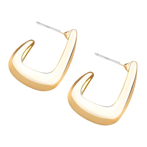 BESPORTBLE 1Par Pendientes Geométricos Abiertos De C Para Mujer Joyería De Único Pendientes Aretes Elegantes y Versátiles