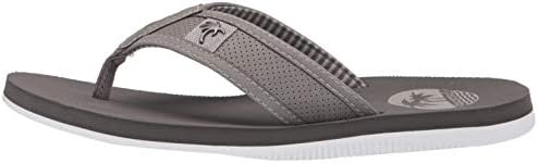 Margaritaville Men's Palm Lightweight and Durable Flip Flops, Gray, 9 | Image 7