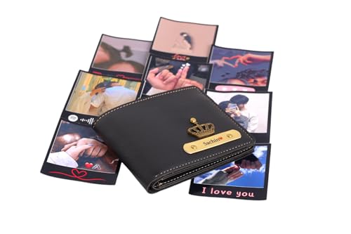 Image of Personalized Name & Charm Leather Mens Combo | Best Gift for Brother, Husband, Boyfriend, Father & Giftset for Birthday & Valentines Items for Men Friends Family Office Colleagues