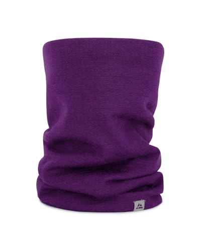 DANISH ENDURANCE Merino Multifunktionstuch, Winter Schlauchschal, Loop Schal, Stirnband oder Nackewärmer,Atmungsaktiv&Warm, Unisex, für Damen & Herren, Lila, One size