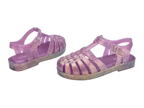 Image of mini melissa Possession Jelly Fisherman Sandal for Toddler and Kids | Iconic Fisherman Jelly Sandal for Toddlers & Girls, Adjustable Buckle, Waterproof, Bubblegum Scent, Play & Dress Shoes