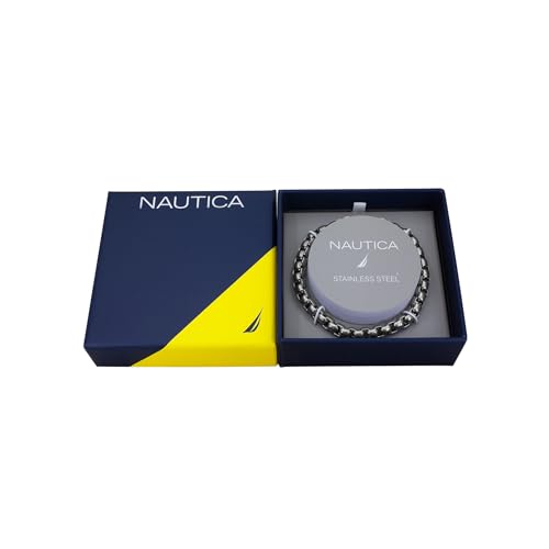 Nautica Rolo Chain Bracelet for Men Stainless Steel 8.5 Inches - image 5
