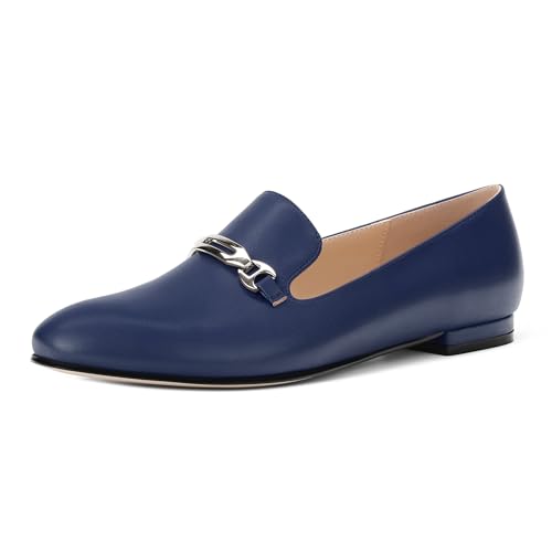 Image of Women's Loafers, Slip On Round Toe Comfortable Flats for Women Dressy and Work, Womens Business Casual Shoes