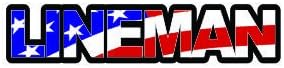 (3) Lineman Us Flag Electric Pole Electrician Funny Hard Hat/Helmet Stickers