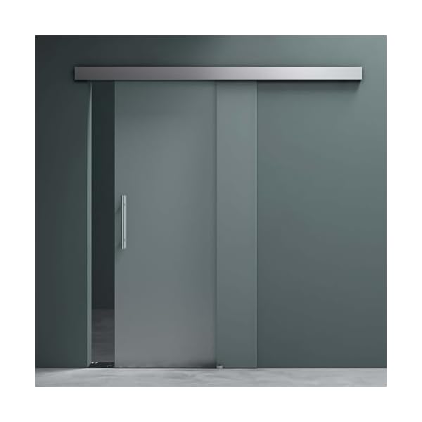 Mai & Mai Glasschiebetür Amalfi 14H-900 vollflächtig satiniert, Griffart: Stangengriff, BxH: 90x215cm, 15mm Wandabstand – Bild 3