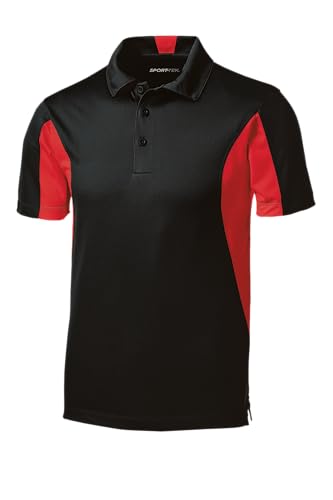 SPORT-TEK Unisex Side Blocked Micropique Sport-Wick Polo | Short Sleeve Collared Shirt for Men & Women, Casual Fit Top2