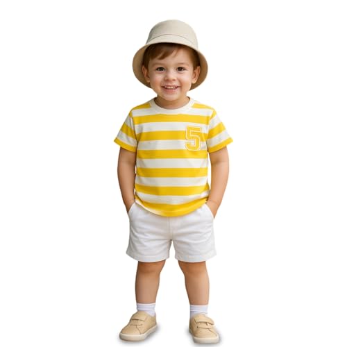 Image of Kidbea Boys Cotton T-Shirt for Kids | Printed & Solid Half Sleeve Tees | Soft & Breathable Summer Wear | Stylish Round Collar Tshirt for Kids