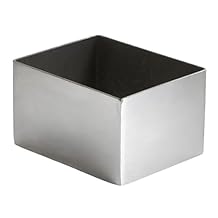 American Metalcraft SSPH4 Stainless Steel Rectangular Sugar Packet Holder, 2.75" L x 3.25" W, Satin Finish , Silver