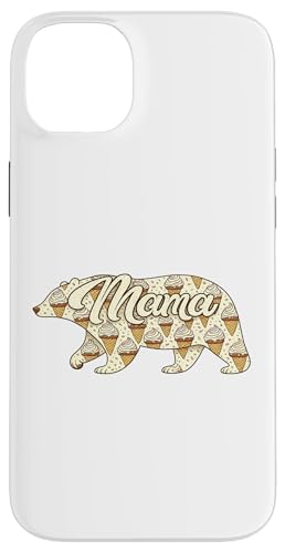 Mama Bear �A�C�X�N���[���R�[�����D�� ���_�� �C�܂���Ȃ���p�^�[�� �X�}�z�P�[�X iPhone 14 Plus �p