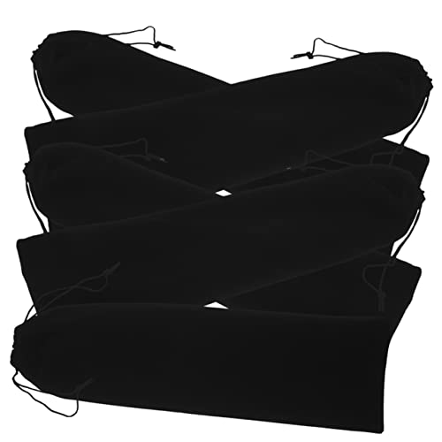 Happyyami Velvet Curling Iron Storage Bag 5pcs Portable Travel Organizer Pouch for Hair Tools Drawstring Design for Easy Access for Hair Straighteners and Curlers