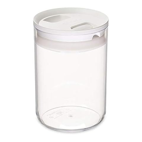 ClickClack Pantry Round Food Storage/Display Canister, 1 qt, Set of 4 Cover