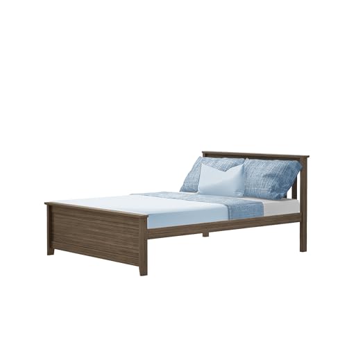 Max & Lily Full Size Bed Frame with Slatted Headboard, Solid Wood Platform Bed for Kids, No Box Spring Needed, Easy Assembly, Clay by Max & Lily - Image 3