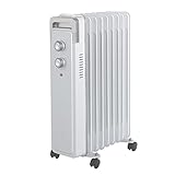 Acabado: Blanco, Negro Radiador eléctrico de Aceite 2000W construcción modular de 9 elementos (Blanco)