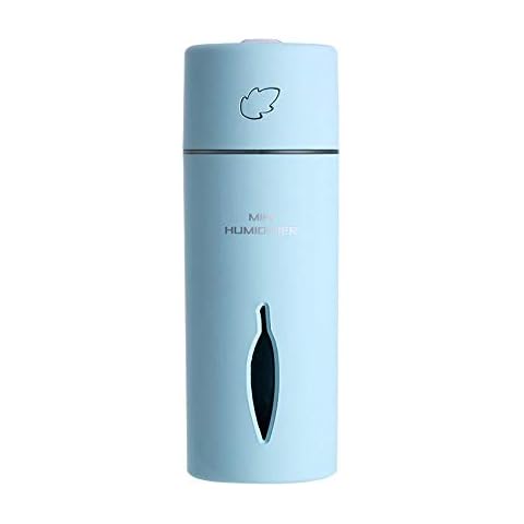 TangLong Humidificateur Mini Humidificateur À Ultrasons LED Veilleuse Aromathérapie Diffuseur D'huile Essentielle USB Atomiseur Désodorisant De Voiture-Blue Cover