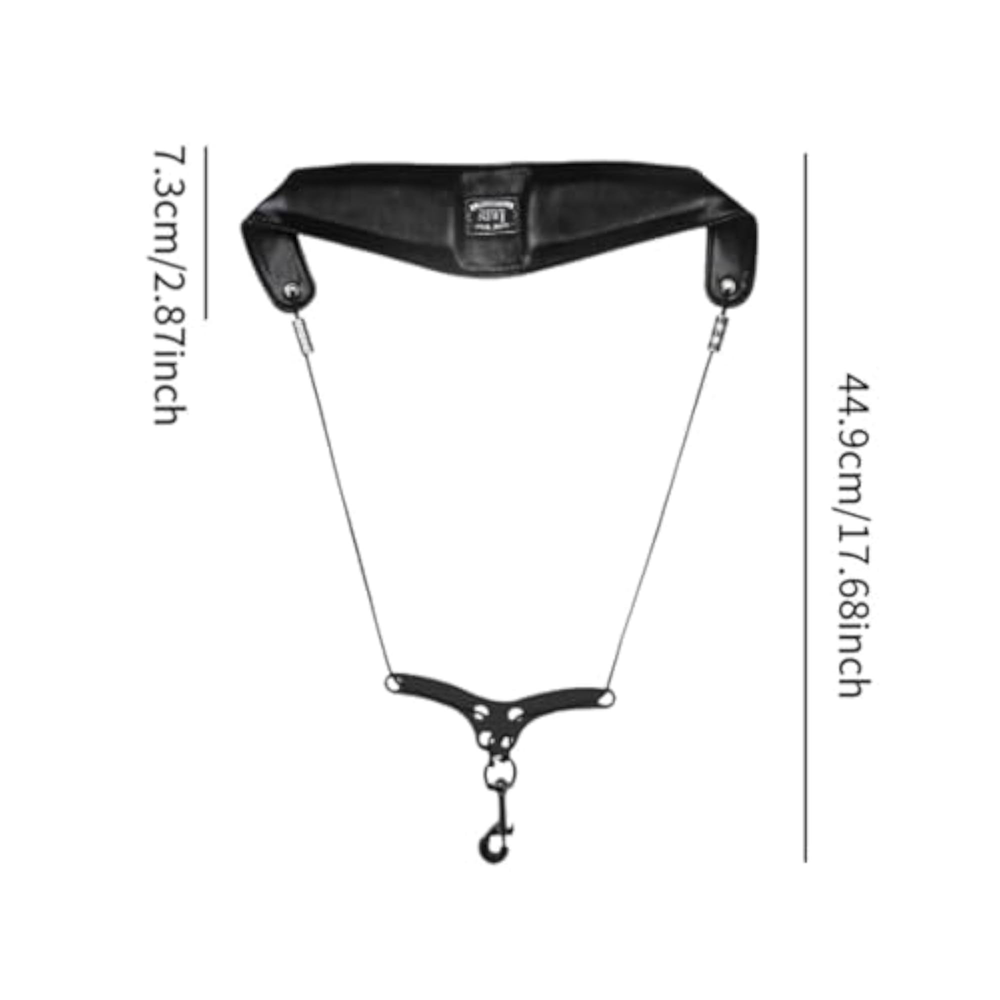 Saxophone Shoulder Strap, Black Wind Instrument Strap